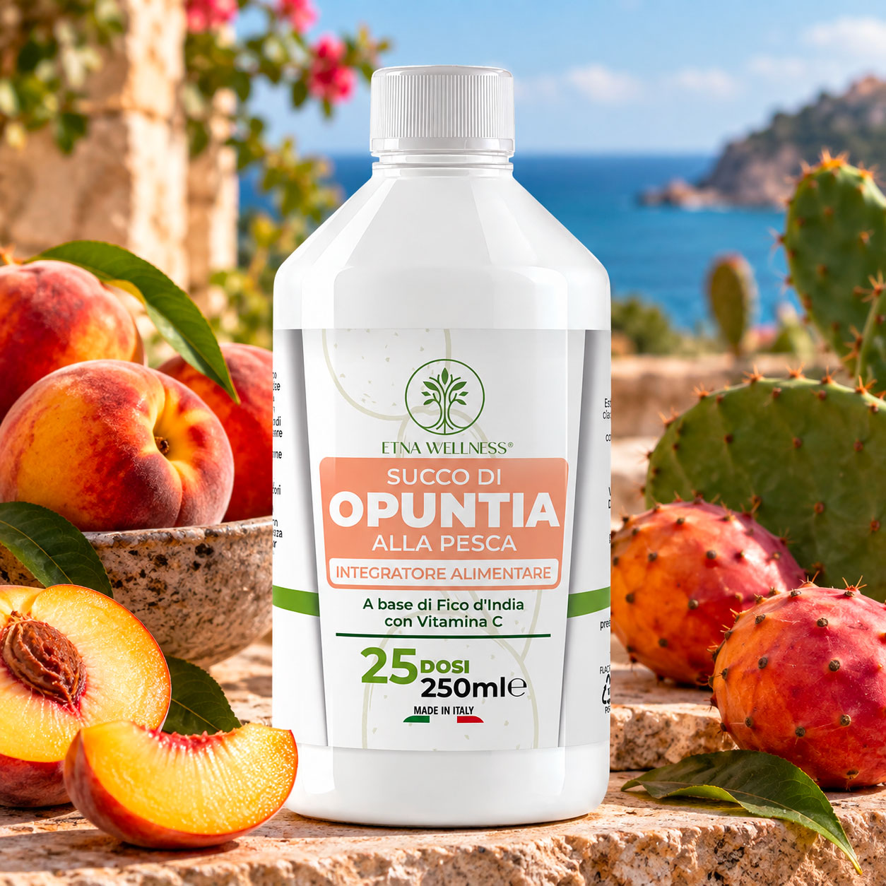 Succo di opuntia alla pesca - 250 ml